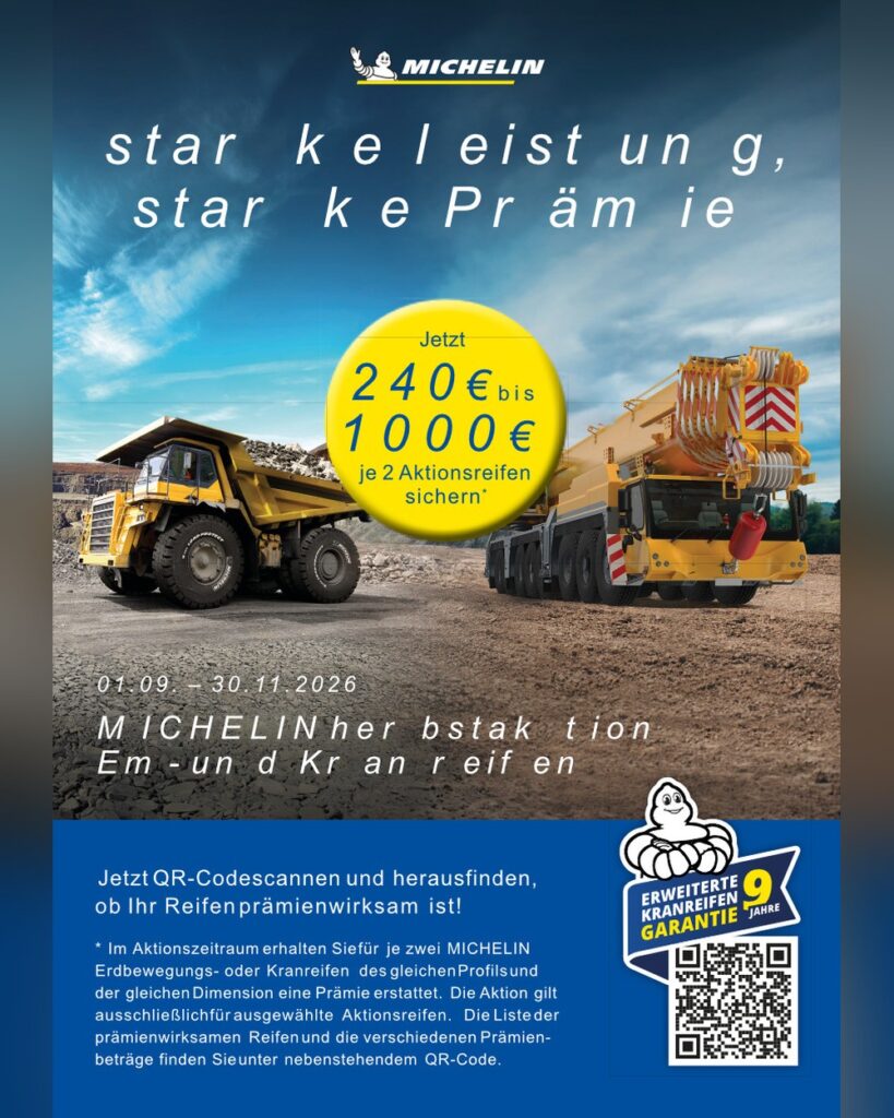 Michelin European Championship and crane tyre promotion